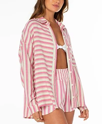 Roxy Women's Lets Get Away Striped Shirt