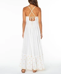 Roxy Women's Sunburst Sweetheart Neck Maxi Dress
