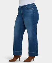 Nydj Plus Teresa Wide-Leg Jeans with Lift Tuck Technology