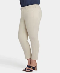 Nydj Plus Sheri Ankle Fray Hem Jeans with Lift Tuck Technology