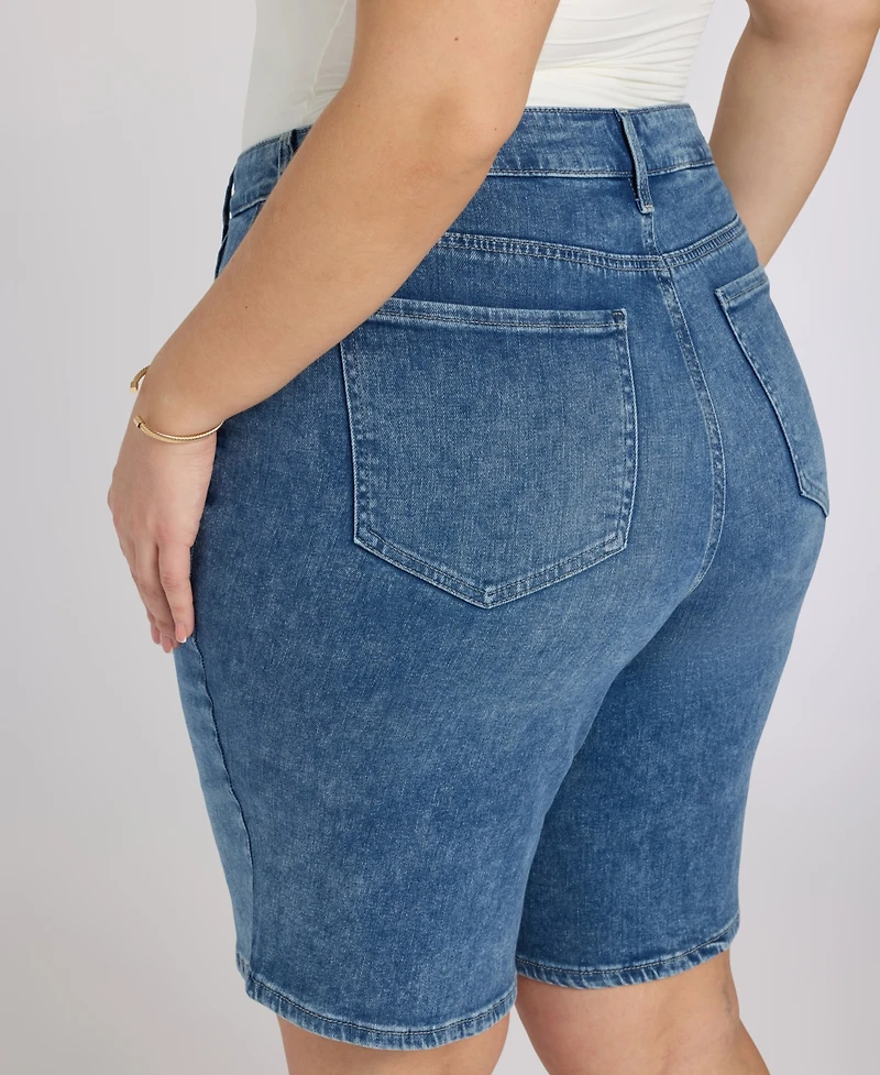 Nydj Plus Lilly Mid-Rise Shorts with Lift Tuck Technology