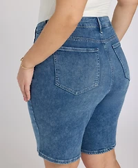 Nydj Plus Lilly Mid-Rise Shorts with Lift Tuck Technology