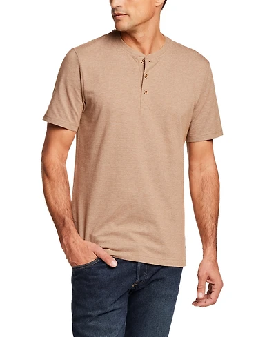 Weatherproof Vintage Men's Short-Sleeve Micro-Stripe Henley T-Shirt