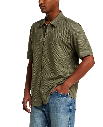 Weatherproof Vintage Men's Twill Short-Sleeve Button Shirt