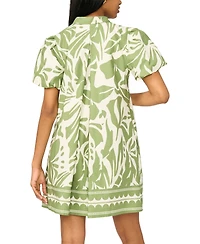 Msk Petite Collared Neck Mini Shift Dress