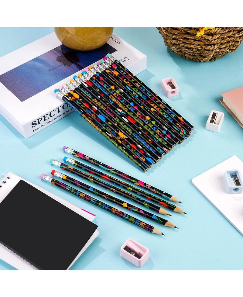 Gnuadz Motivational Pencils Bulk Inspirational Classroom Encourage