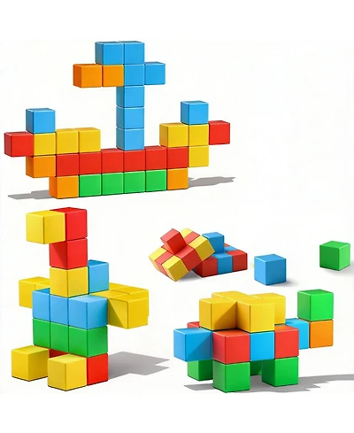 Gnuadz 1.42 Inch 32pieces Magnetic Blocks Building Cubes Kids Learning Toys Gifts