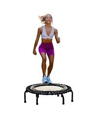 JumpSport 220 in-Home Cardio Fitness Rebounder, 39-inch | Mini Trampoline with Arched-Legged & Videos Included | Safe, Sturdy and Low-Impact