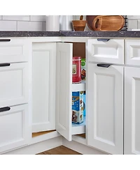 Rev-a-Shelf 28'' Lazy Susan Pie-Cut Polymer Two-Shelf, White, Ld-2942-28-11-1
