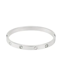 Adornia Silver 2-Piece Snake and Clover Cuff Bracelet Set