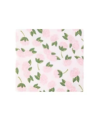 Hudson Baby Girl Cotton Poly Flannel Receiving Blankets, Pink Peony, One Size