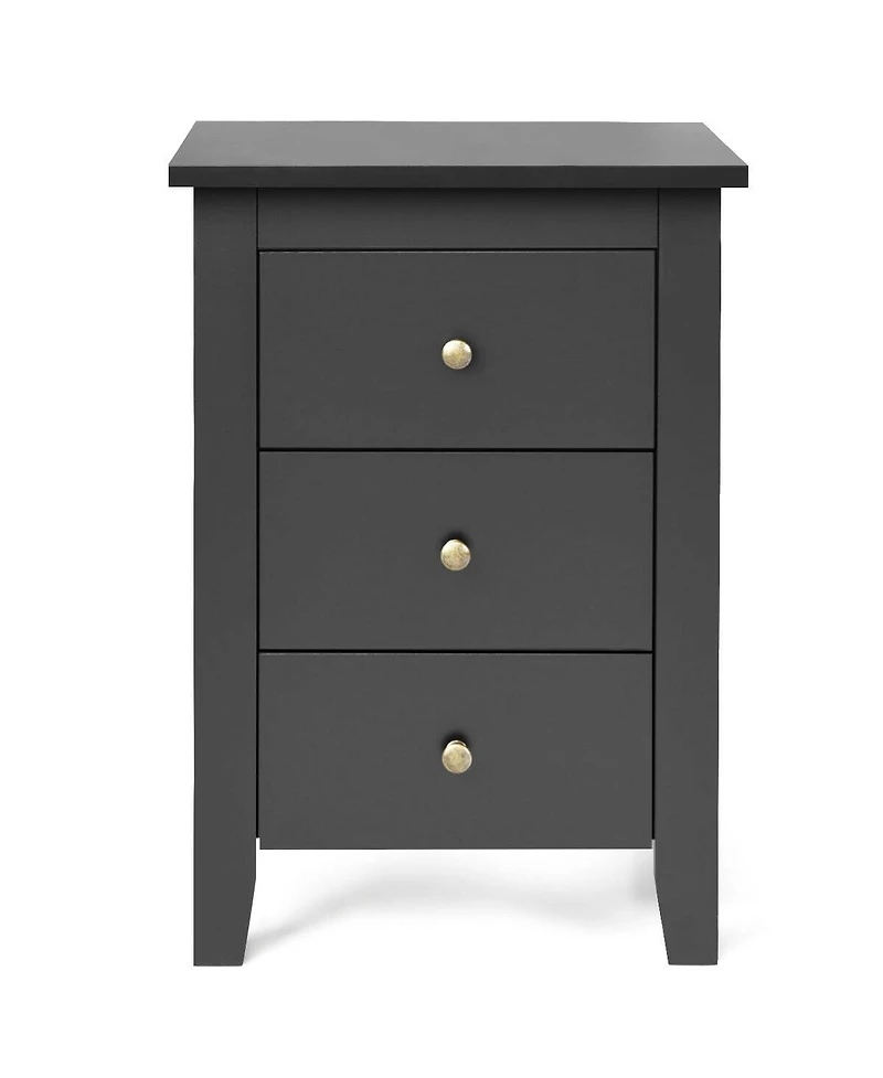 Gouun Modern 3-Drawer Bedside Nightstand for Bedroom and Living Room