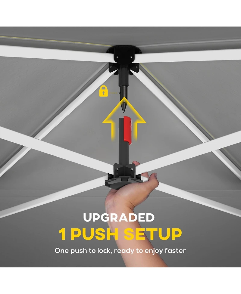 Outsunny Pop Up Canopy Tent with One Push Setup