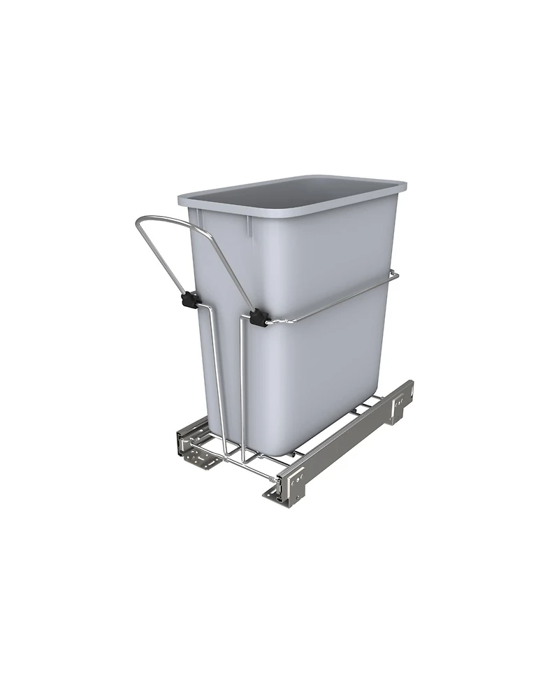 Rev-a-Shelf 20 qt. Universal Waste Container with Rear Basket, Rukd-1420RB-1