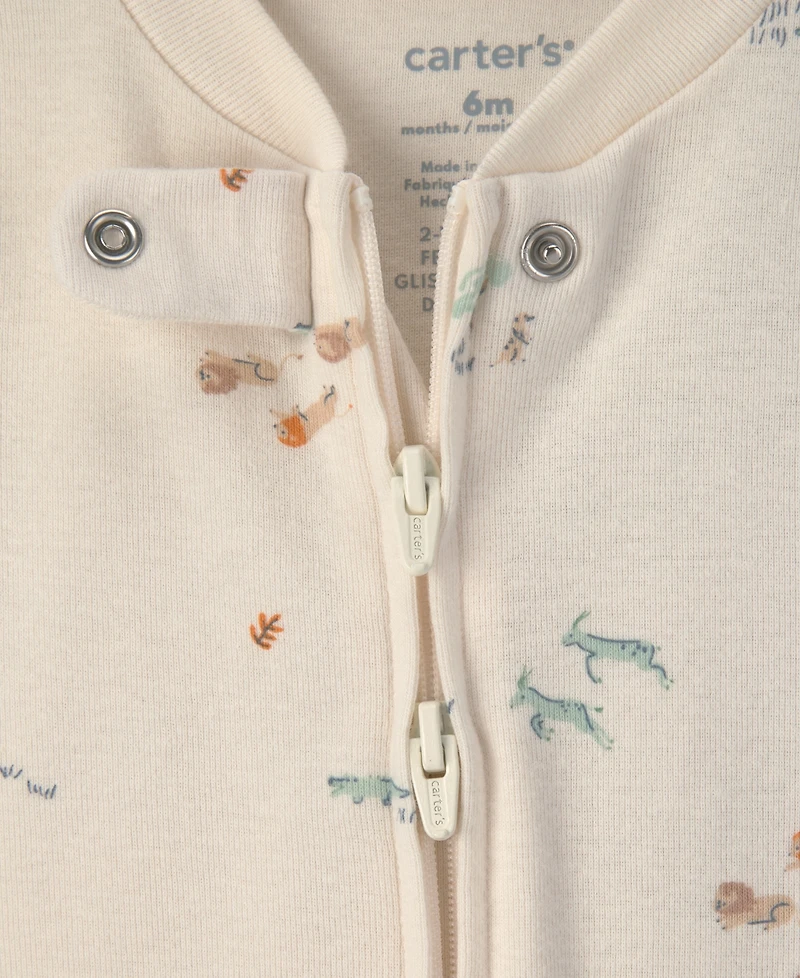 Carter's Baby Boys' Safari Snug Fit Sleep & Play