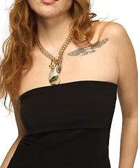 Lucky Brand Women's Strapless Foldover Knit Tube Top