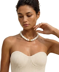 Ettika 18k Gold-Plated Power Bead Statement Necklace