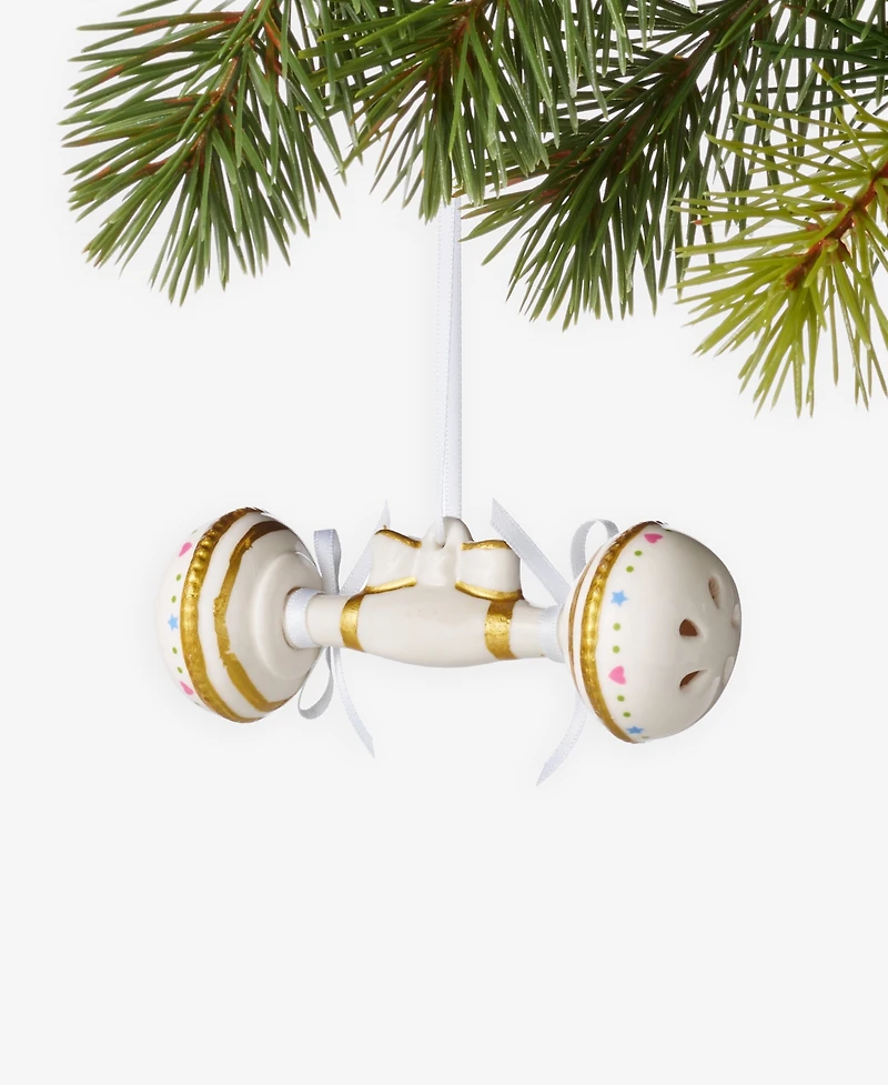 Holiday Lane Baby's First Rattle Toy Ornament, Macy's Exclusive