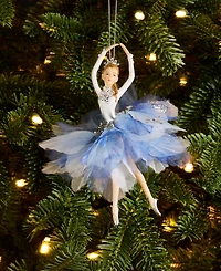Holiday Lane Ballet Dancing Caucasian Ballerina in Blue Ornament, Exclusively at Macy's