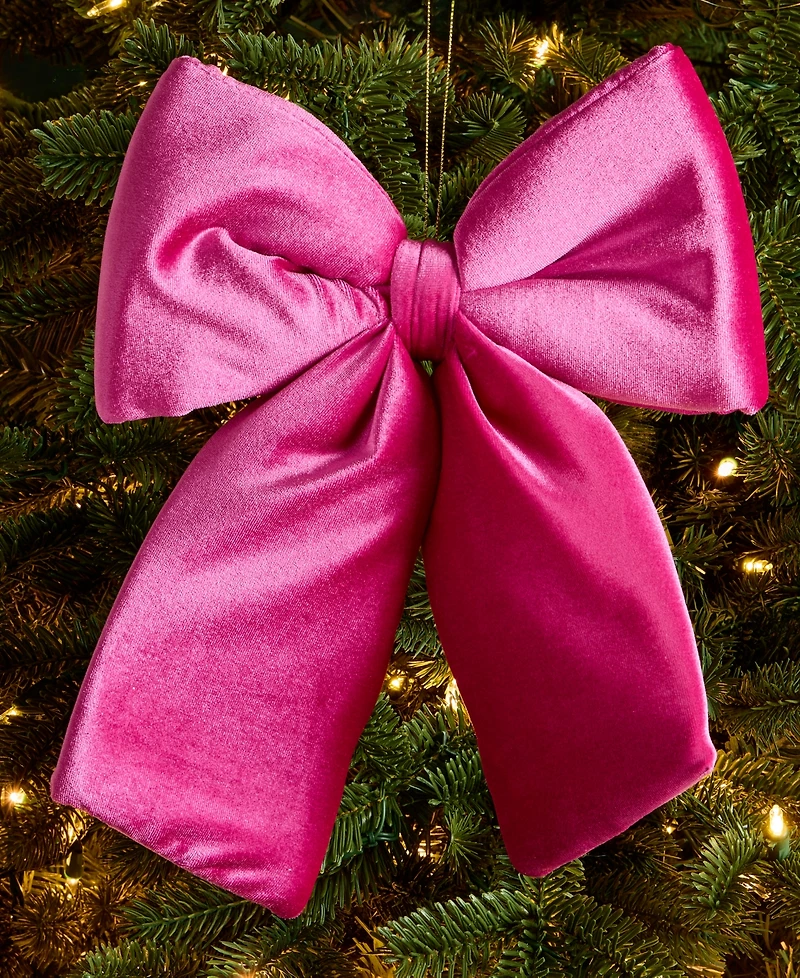 Holiday Lane Beauty Boom Pink Bow Ornament with Clip, Macy's Exclusive