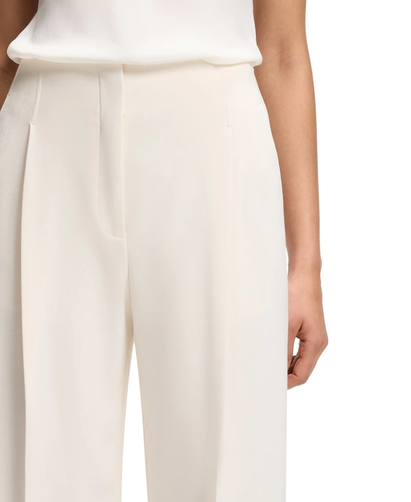 Boss by Hugo Women's Pleat Front Relaxed-Fit Pants