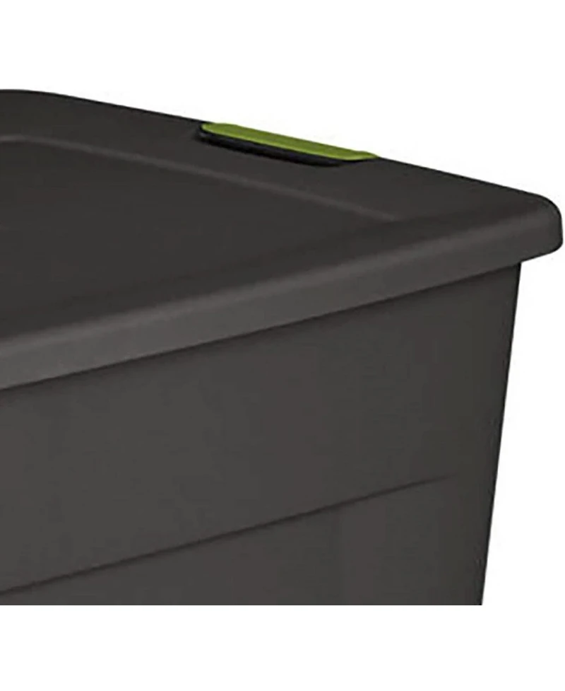 Sterilite 35 Gallon Storage Tote Box with Latching Container Lid, Gray (4 Pack)