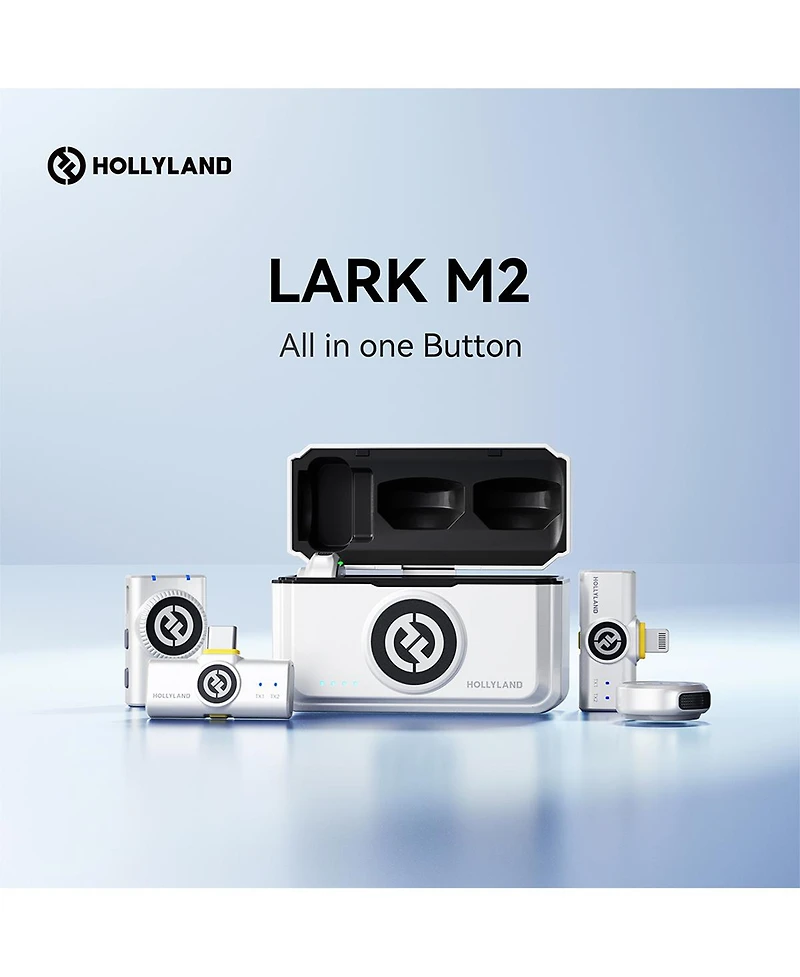 Hollyland Lark M2 2.4GHz 2-Person Wireless Combo Version Lavalier Microphone System