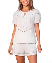 Cupshe Women's Lace-Trim Short Set