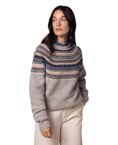 Celtic & Co. Women's Stitchy Stripe Yoke Sweater