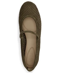 Lauren Ralph Women's Jayna Perforated Mary Jane Flats