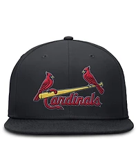 Nike Men's Navy St. Louis Cardinals Wordmark Dri-fit Round Bill True Fitted Hat