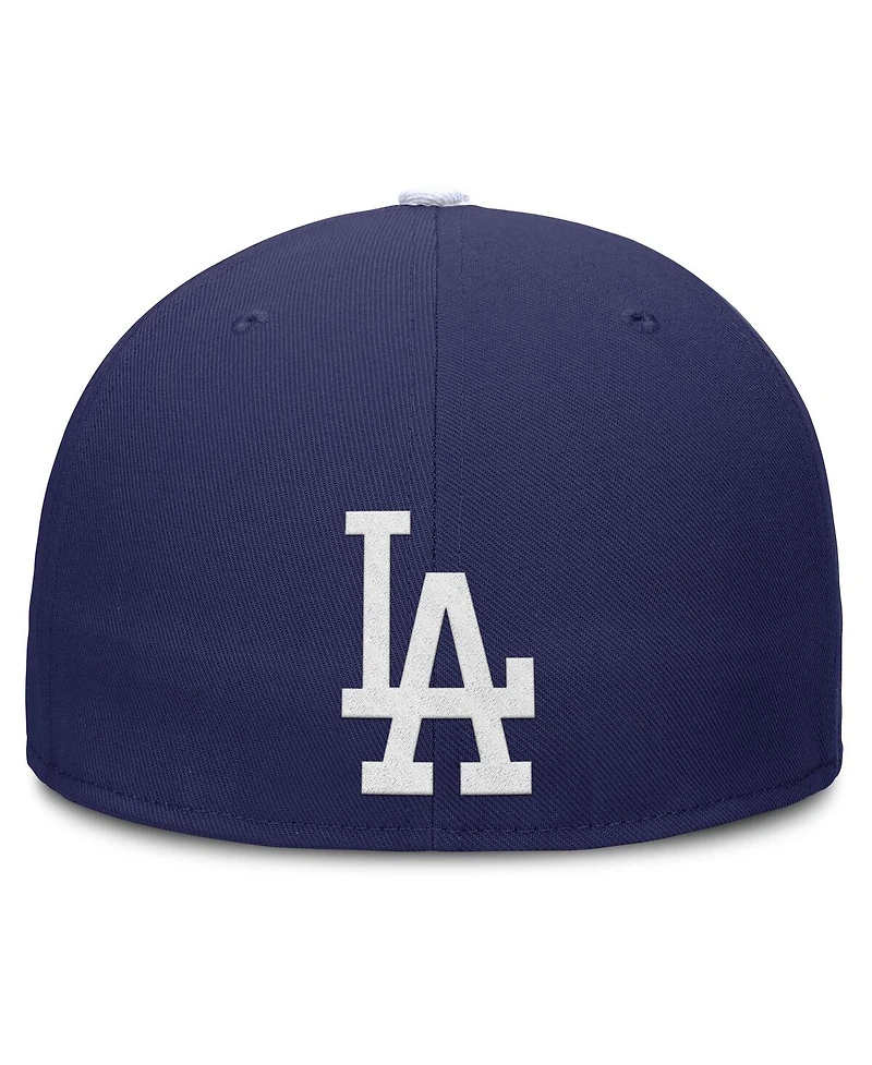 Nike Men's Royal Los Angeles Dodgers Dri-fit Round Bill True Fitted Hat