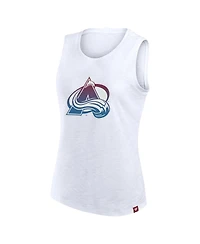 Fanatics Women's White Colorado Avalanche Slub Tank Top