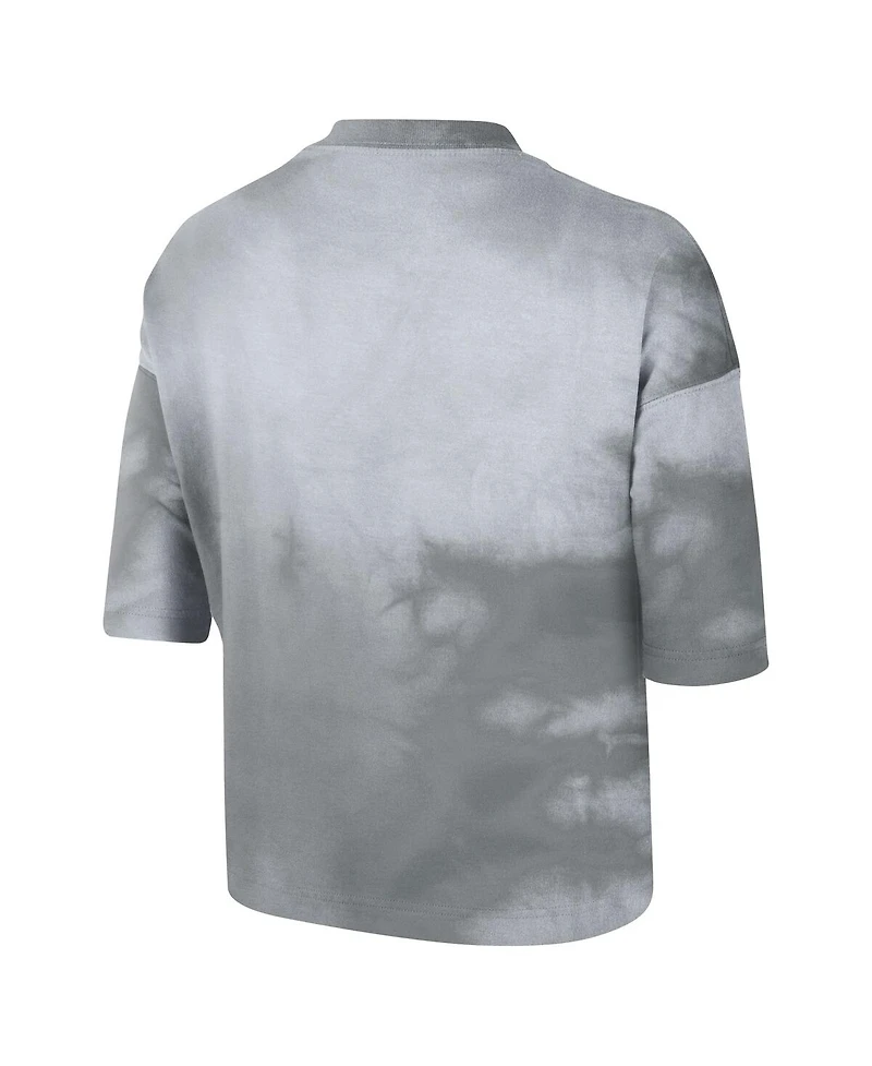 Nike Women's Gray Wnba Team 13 Shadow-Dye Boxy Cropped T-Shirt