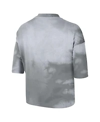 Nike Women's Gray Wnba Team 13 Shadow-Dye Boxy Cropped T-Shirt
