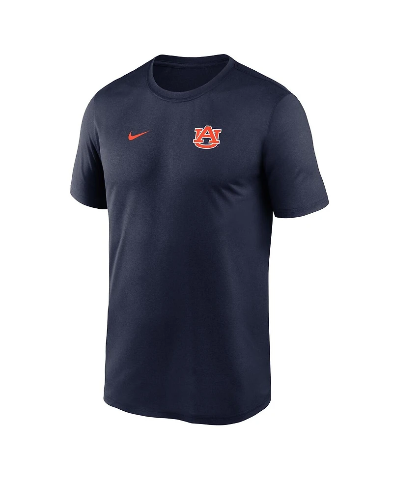 Nike Men's Navy Auburn Tigers 2025 Sideline Small Logo Legend Dri-fit T-Shirt