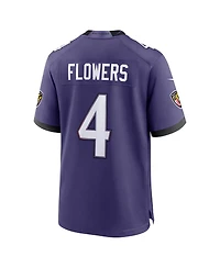 Nike Men's Zay Flowers Purple Baltimore Ravens Team Game Jersey