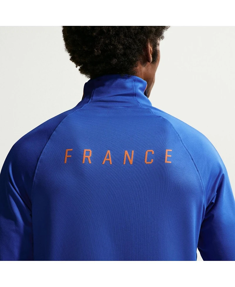 Nike Men's Blue France National Team 2026 Strike Dri-fit Quarter-Zip Drill Top