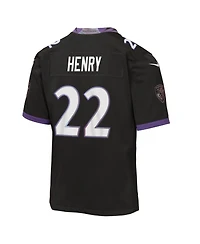 Nike Big Boys and Girls Derrick Henry Black Baltimore Ravens Alternate Game Jersey