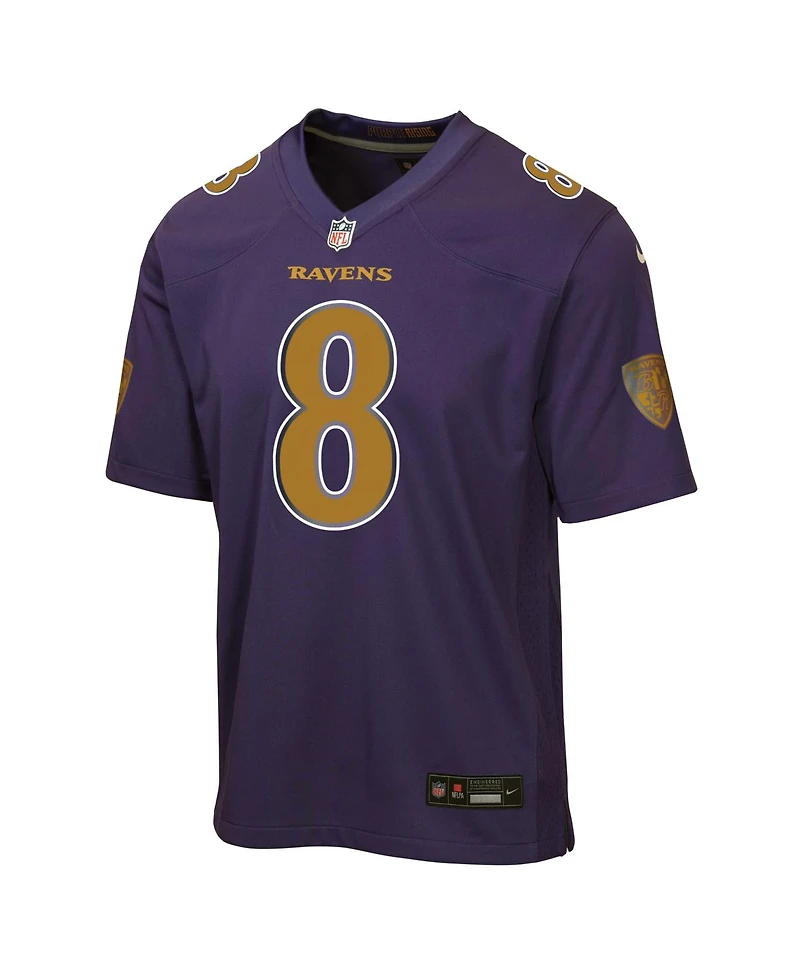 Nike Big Boys and Girls Lamar Jackson Purple Baltimore Ravens Alternate 2 Game Jersey