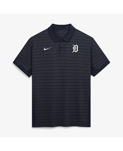 Nike Men's Navy Detroit Tigers Authentic Collection Striped Victory Dri-fit Polo Shirt