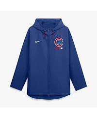 Nike Men's Royal Chicago Cubs Authentic Collection Raglan Therma-fit Full-Zip Hooded Jacket