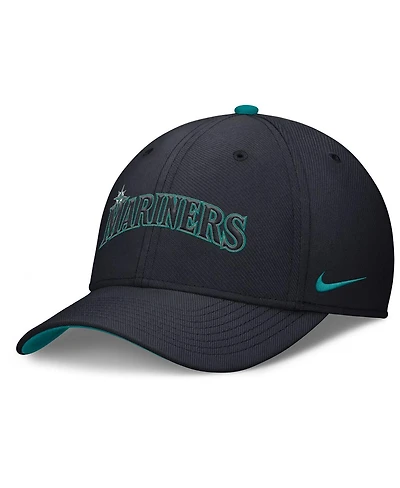 Nike Men's Navy Seattle Mariners Primetime Rise Dri-fit Flex Hat
