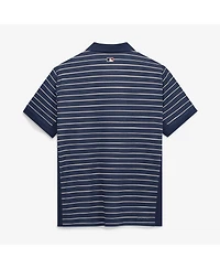 Nike Men's Navy/Cream Cleveland Guardians Authentic Collection City Connect Striped Victory Dri-fit Polo Shirt