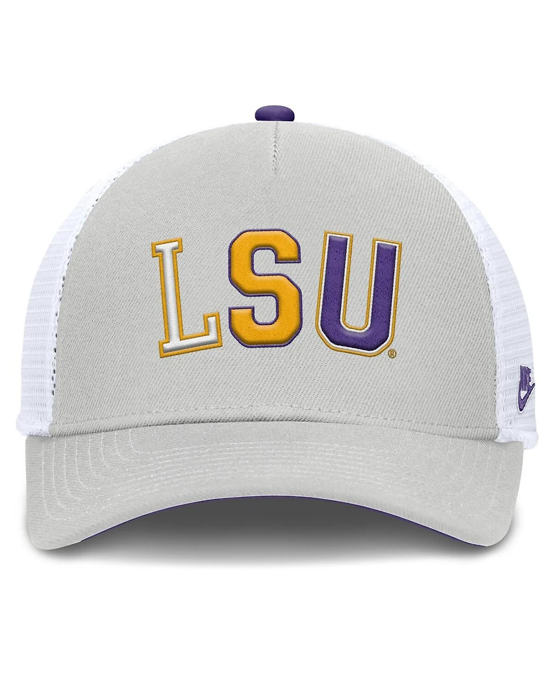 Nike Men's and Women's Gray Lsu Tigers 2026 Basketball Refresh 5-Panel Rise Trucker Hat