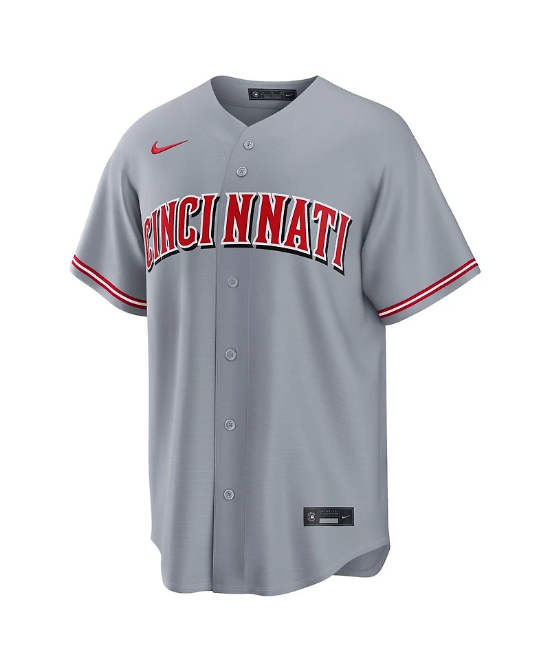 Nike Men's Elly De La Cruz Gray Cincinnati Reds Road Replica Jersey