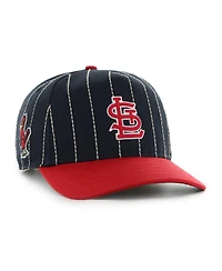 '47 Brand Men's x Rawlings Navy/Red St. Louis Cardinals Pinstripe Hitch Adjustable Hat