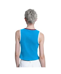 Starter Women's Light Blue Philadelphia Phillies Cooperstown Play the Ball Crop Tank Top