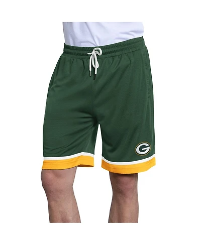 Starter Men's Green Green Bay Packers Power Play Mesh Shorts