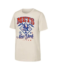 Outerstuff Big Boys and Girls Natural New York Mets Triple Hit T-Shirt